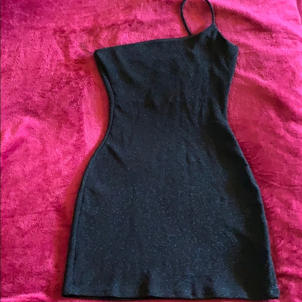 Black glitter dress